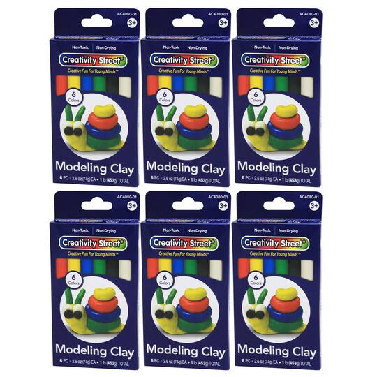Creativity Street&#xAE; Extruded Modeling Clay Sticks, 6 Packs of 6